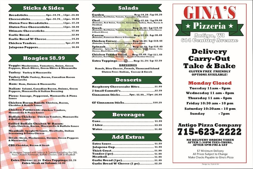 Gina's Pizzeria Bread-Sticks